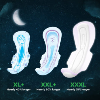 Whisper Bindazzz Nights XXXl 10s Sanitary Pads (10 Pc) Whisper