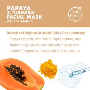 Petal Fresh Pure PAPAYA & TURMERIC WITH VITAMIN C FACIAL MASK BRIGHTENING 200 ml Petal Fresh