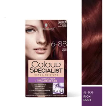 Schwarzkopf Colour SPECIALIST CARE & MOISTURE WITH OMEGAPLEX + HYALURONIC ACID 6-88 RICH RUBY 165 ml Schwarzkopf