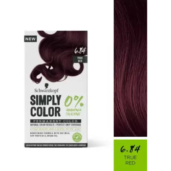 Schwarzkopf SIMPLY COLOR PERMANENT COLOR 6.84 TRUE RED 142.5 ml Schwarzkopf