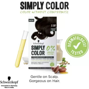 Schwarzkopf SIMPLY COLOR PERMANENT COLOR 3.00 ROASTED COCOA 142.5 ml Schwarzkopf