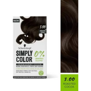 Schwarzkopf SIMPLY COLOR PERMANENT COLOR 3.00 ROASTED COCOA 142.5 ml Schwarzkopf