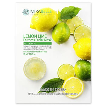 MIRABELLE Lemon Lime Facial Sheet Mask 25ml MIRABELLE