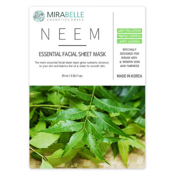 MIRABELLE Neem Essential Facial Sheet Mask 25ml MIRABELLE