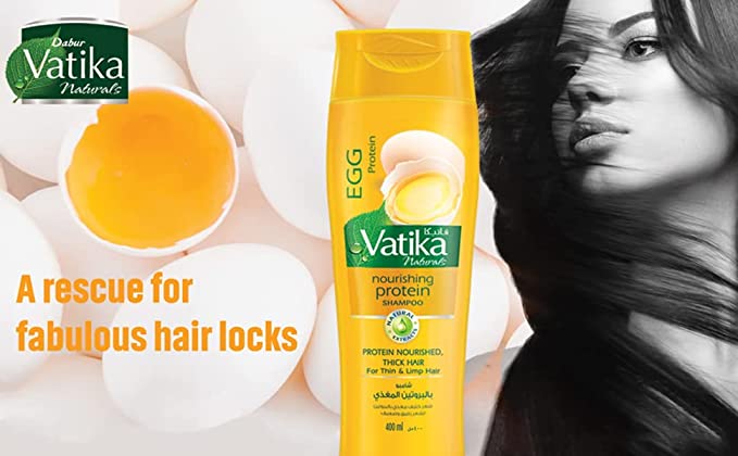 Vatika Naturals Egg Protein Nourishing Protein Shampoo For Thin & Limp Hair 400ml Beauty Bumble